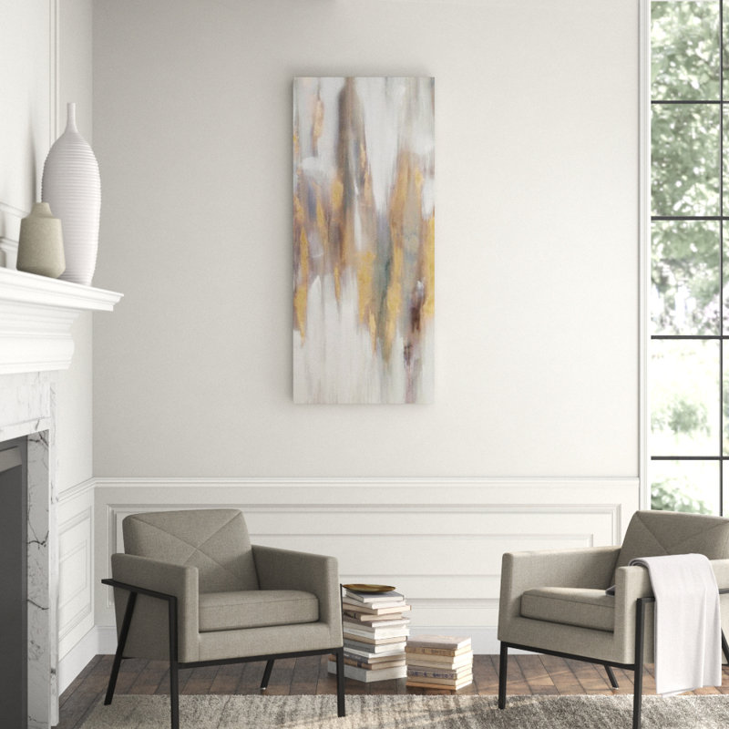 Golden Bull III Print by Derek Shaw, 55" H x 24" W, Glass Coat