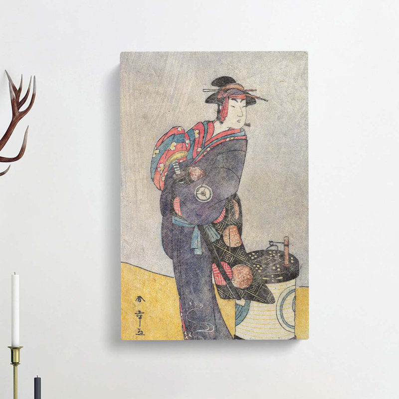 Fourth Iwai Hanshiro by Katsukawa Shunsho - Wrapped Canvas, 50cm H x 35cm W x 3cm D
