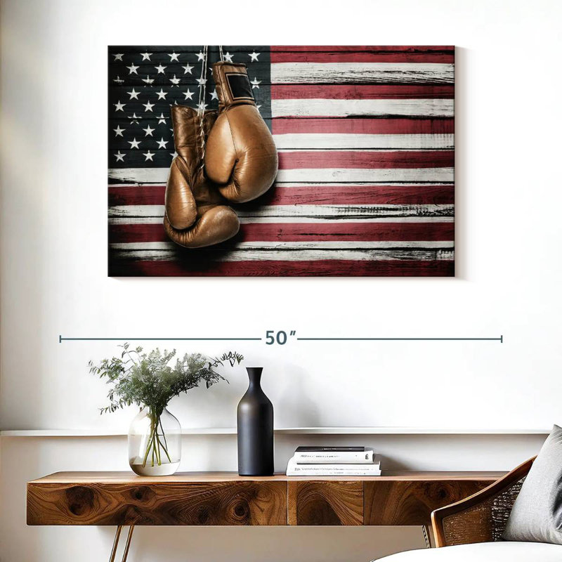 Borges American Boxing, 26" H x 39" W