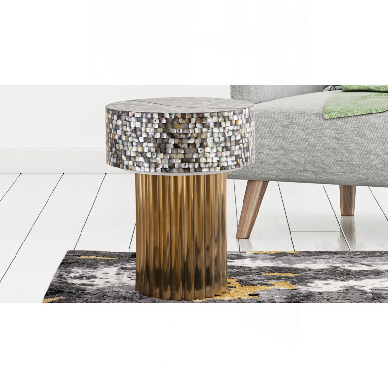 Table de bout avec plateau en nacre