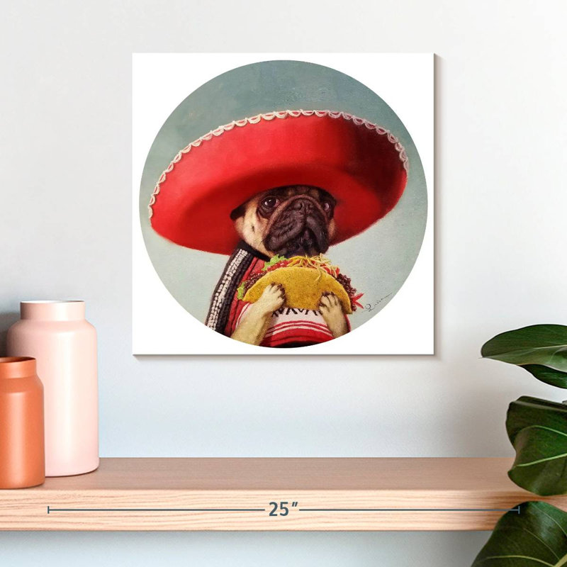 Mon taco, mon ami, H 16 po x l 16 po