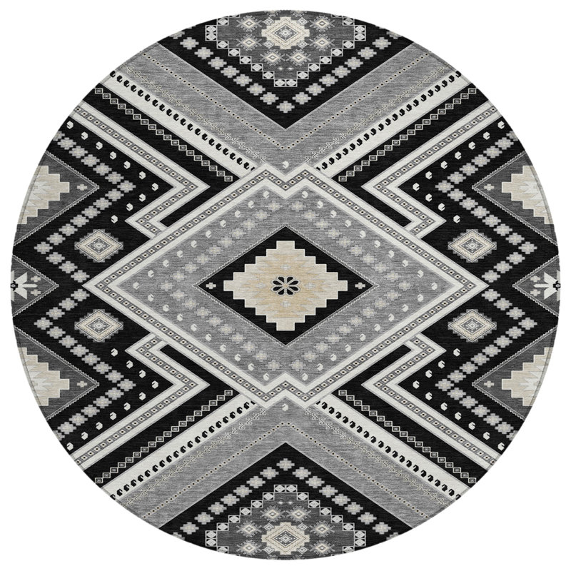 Tapis intérieur / extérieur Chayden Chantille ACN1010, Rond 8 pi