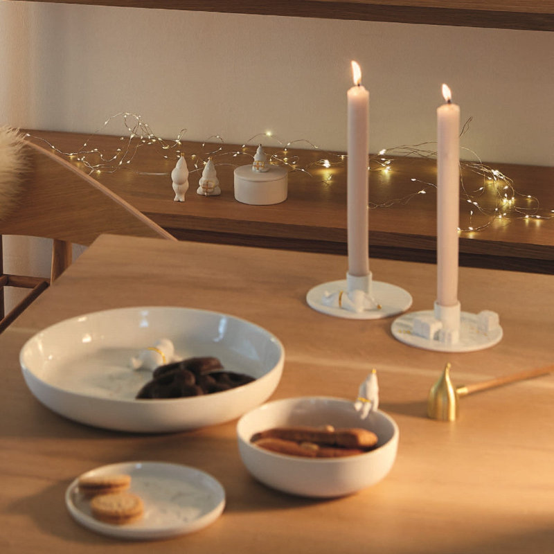 Plat en porcelaine Père Noël