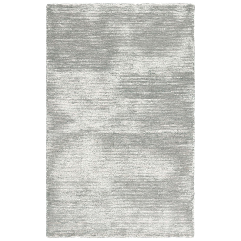 Tapis gris en laine touffeté à la main Kenrick, Rectangle 6 pi x 9 pi
