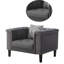 Chaise d'intérieur, chaise capitonnée avec 1 coussin décoratif