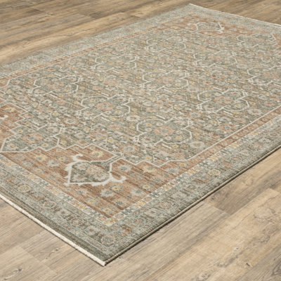 Tapis rouille / vert Kula Global Medallion