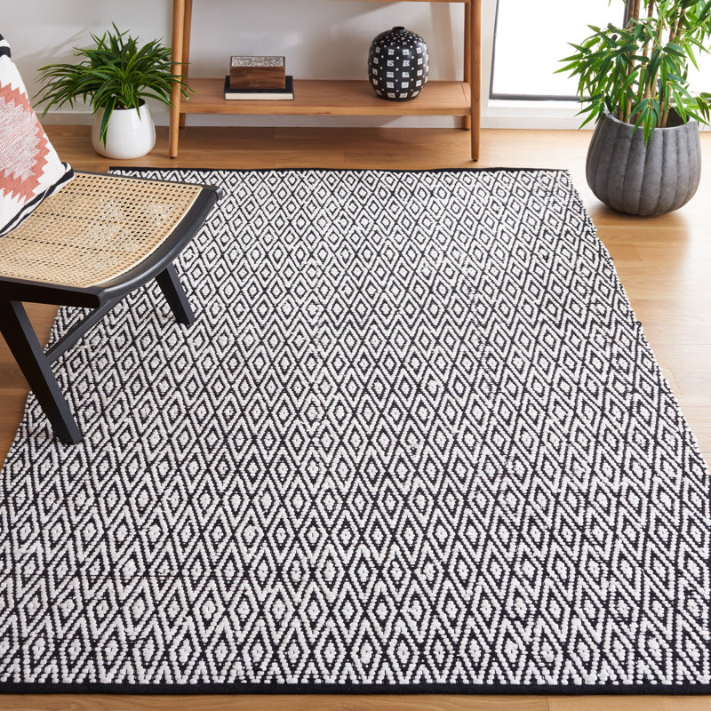 Tapis géométrique tissé à la main Montauk, Rectangle 5 pi x 8 pi