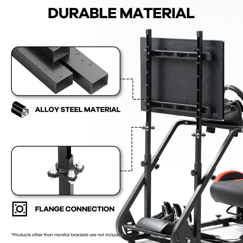 Anman Monitor Stand TV Stand only for the bracket shown in the picture Racing Simulator Cockpit Stand fit Logitech G29 G920 G923 Thrustmaster