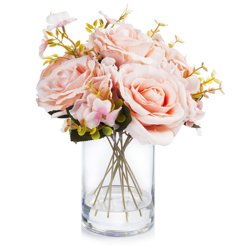 Arrangement floral de roses dans un vase, Rose