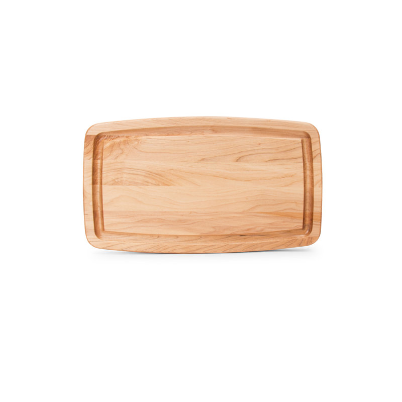 John Boos Chef's 1.5" Edge Grain Reversible Maple Wood Cutting Board with Groove, 11" W x 18" L