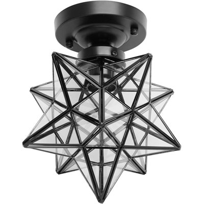 Jobanny 7.68'' Moravian Star Semi Flush Mount