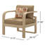 Chaise longue d'extérieur en bois Carollton Queensland Acacia Sollid avec coussins et coussin Sunbrella-1805646361-1805646360