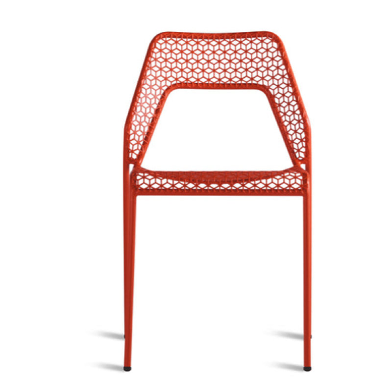 Hot Mesh Outdoor Dining Side Chair, Humble Red