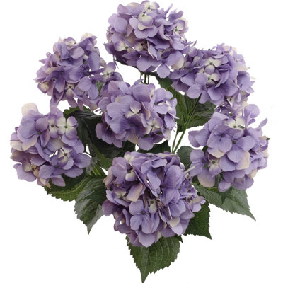 Buissons d'hortensias en soie artificielle avec tiges de fil pliables