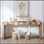Console moderne rustique avec bloc sculpté