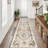 European Floral Hallway Runner Rug with Non-Slip Rubber Backing, Machine Washable Polypropylene Accent Rug-1655707711