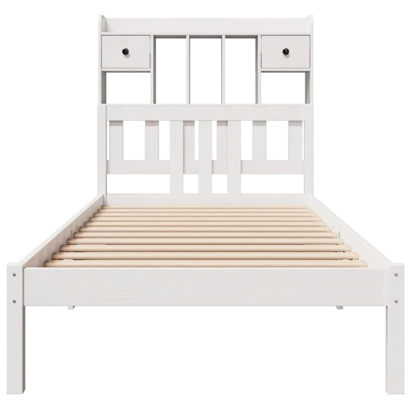 Bowker Solid Wood Bed, 90cm W x 200cm L, White
