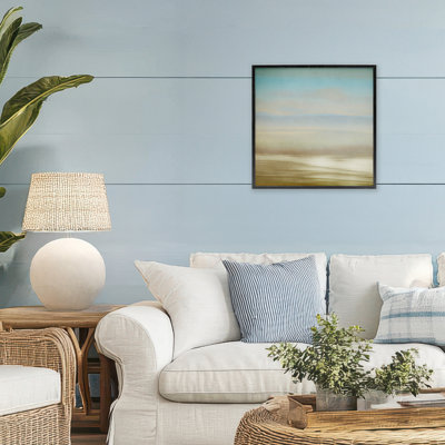 Giclée encadrée Westward Foggy Horizon, conception par Roberta Murray
