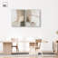 Ensemble de 2 décorations murales en toile Harmony Beige & White par Art Remedy, cadre argenté, 30 x 36-751734670-751734672