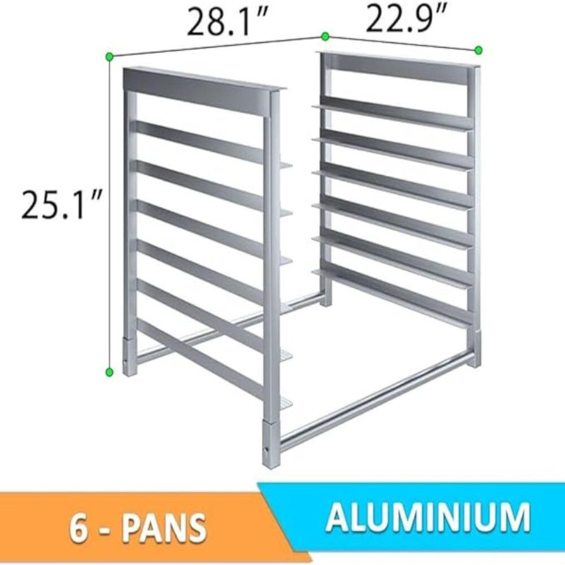 Stainless Steel Commercial Open Base Work Table with Sheet Pan Storage Slots, 35" H x 60" W x 30" D