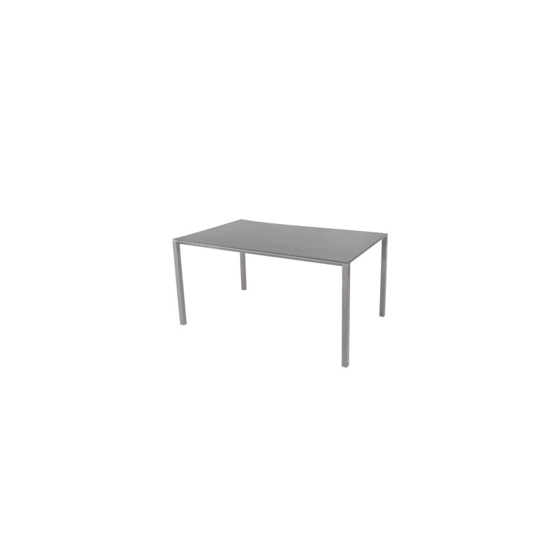 Pure Outdoor Dining Table, Basalt, 28.8" H x 59.1" W x 35.5" D, Light Gray