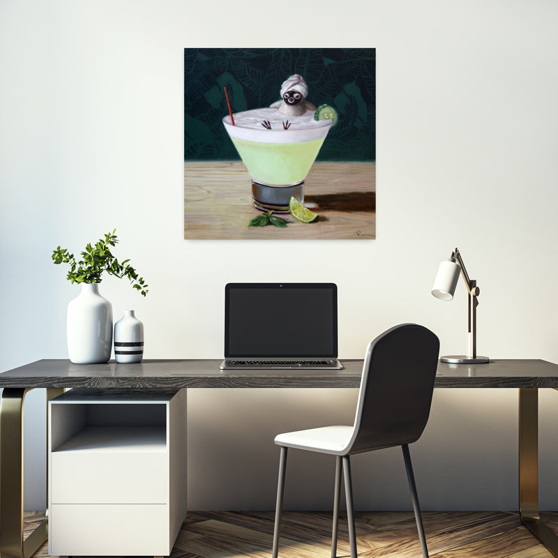 Art urbain contemporain Day Off Bird, H 18 po x l 18 po