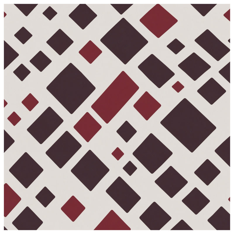 Édredon rouge, blanc et diamants, King