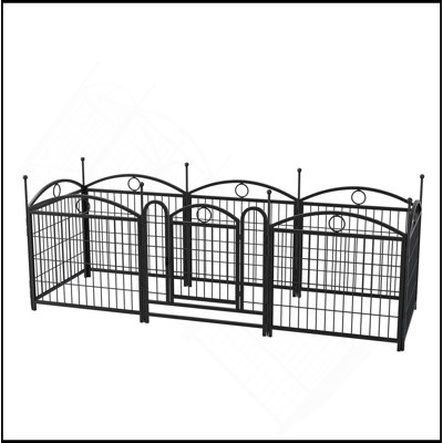 Parc pour chien 8 pouces intérieur 8 panneaux enclos en métal pour animal de compagnie clôture extérieure pour chien avec enclos