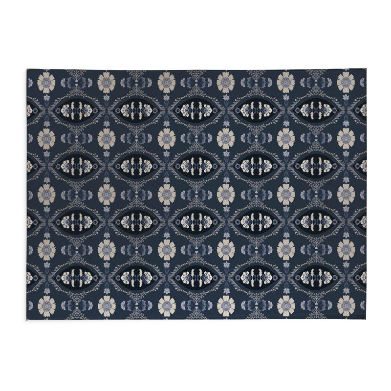 Tapis de cuisine Reeva, Rectangle 6 pi x 4 pi, Marine