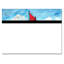 Voilier avec voiles rouges sur l'océan bleu - Peinture sur toile-67417100-67417096
