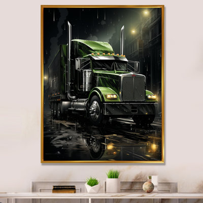 Semi Truck Night Hawk - reproduction sur toile