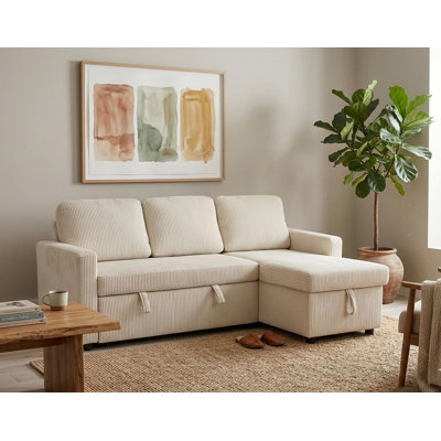 Toffy Beige Convertible Sectional 