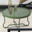 28'' W X 17.5'' H Indoor/ Outdoor Round Steel Coffee Side Table, Modern Patio Plant & Camping Table with Reinforced Tabletop Design-1060738916