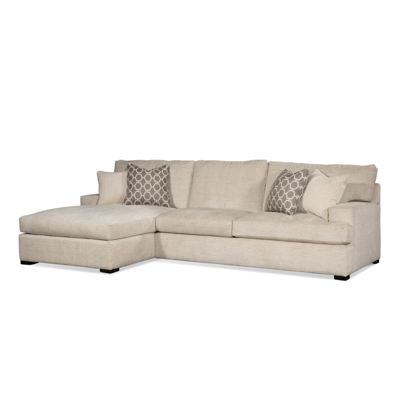 Cambria Chaise Sectional, Black, Beige/Gray Plaid; 0107-84