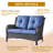 Tonry 53'' Wide Rectangle Wicker Patio Sofa with Cushions-1328368079-1328368078