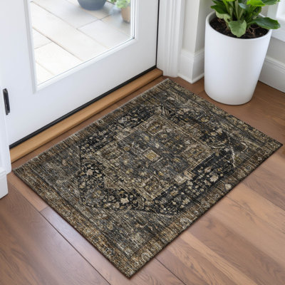 Premium Machine Washable Larock AMF1240 Medallion Rug
