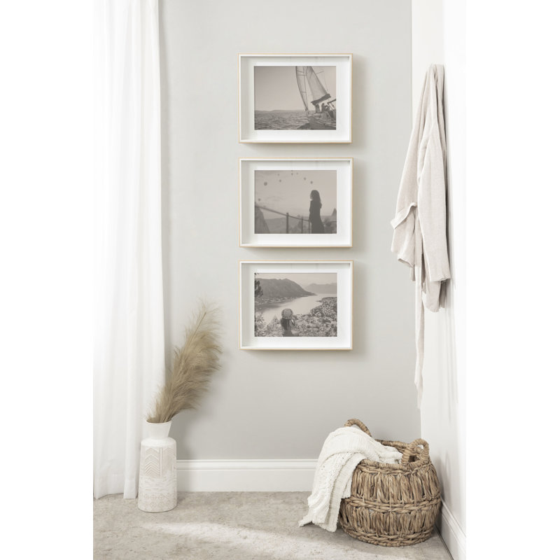 Ensemble de trois cadres photo, Naturel, L 14 po x H 18 po