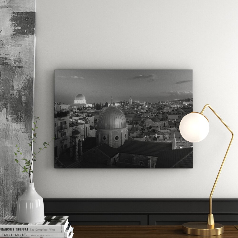 Leinwandbild „Jerusalem bei Nacht“, Fotodruck