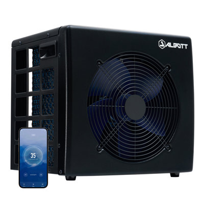 Thermopompe de piscine - 16 000 BTU-110V – 120V, noir