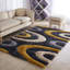 Tapis abstrait gris / jaune Thionville-357637337