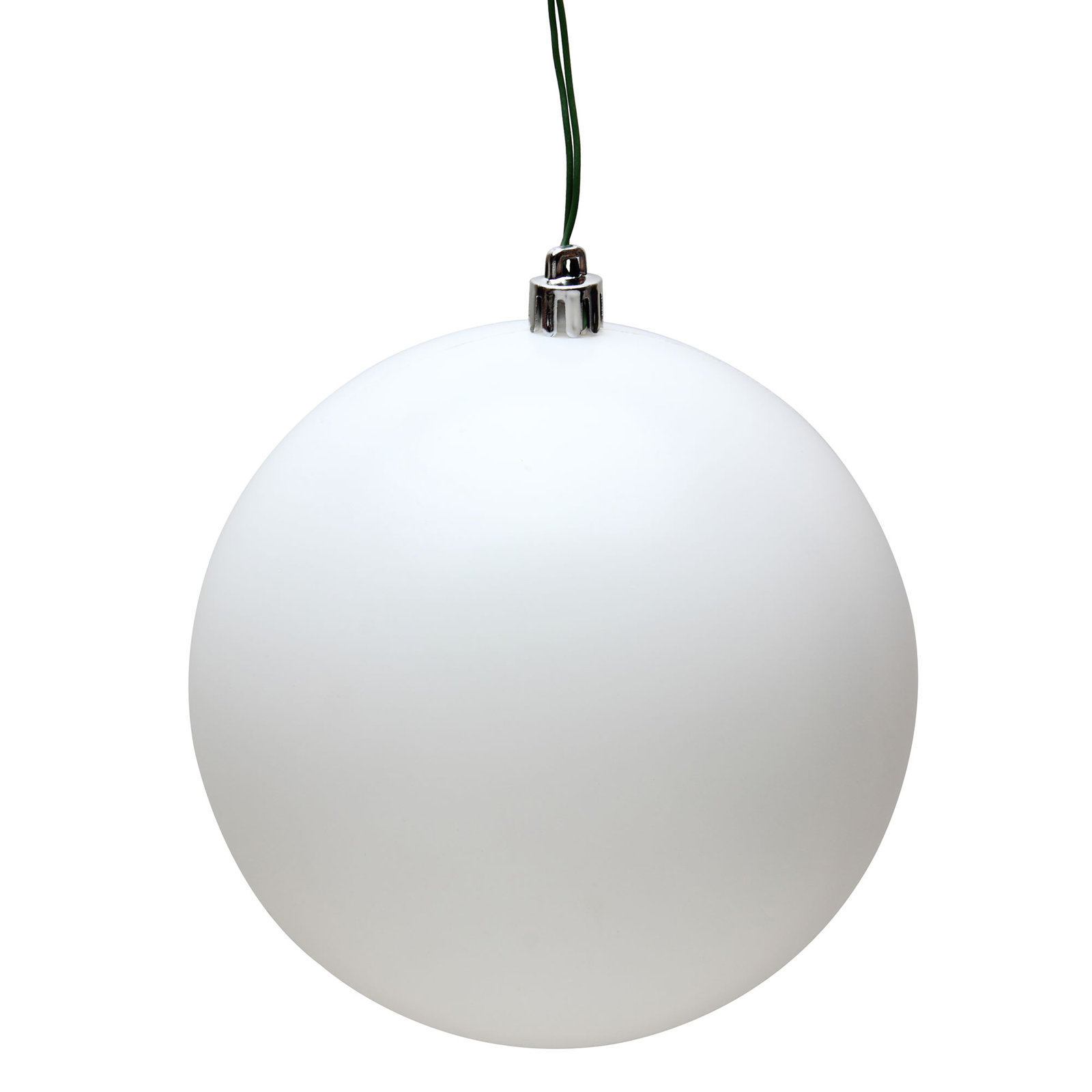 Holiday Décor Ball Ornament, White Matte, 3" H x 3" W x 3" D