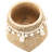 6.5X6.5X6 Inches Brown Cement Planters With Woven Tassel, Of 2, Cream Tassels Offset Brown, Complement Spaces Tassel Planters, And ,