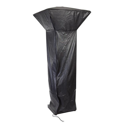 Housse en vinyle Fire Sense pour chauffe-terrasse carrée, doublée de feutre robuste de calibre 10 - avec fermeture à glissière