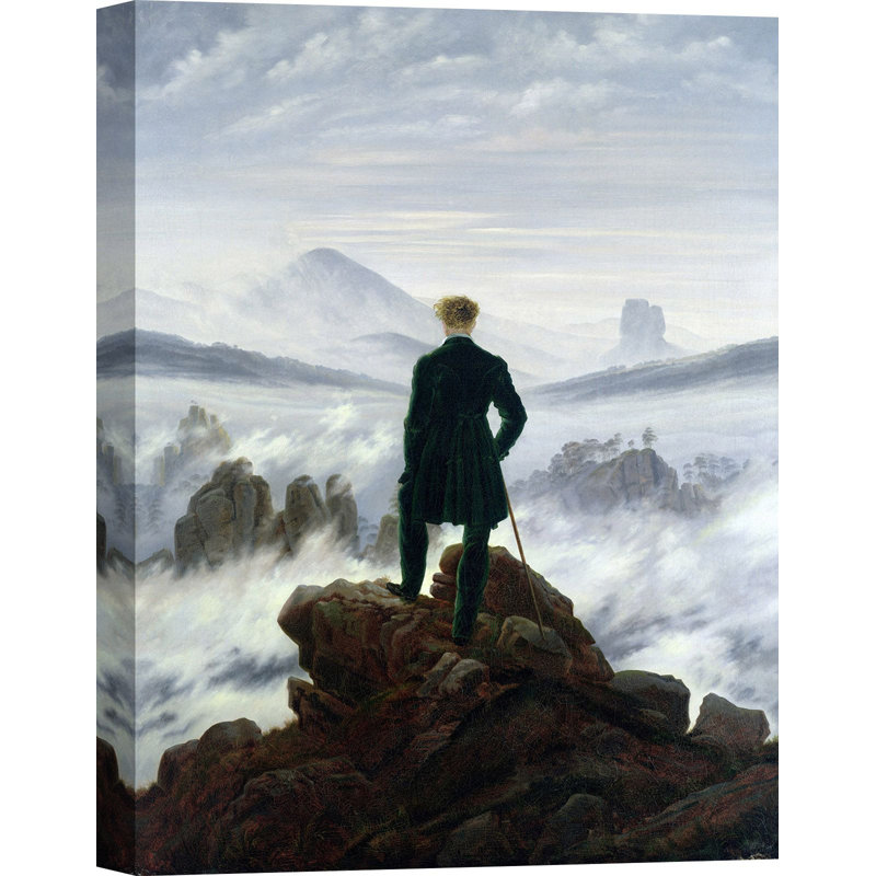 'Wanderer Above the Sea of Fog' by Jacques-Luis David - Wrapped Canvas Graphic Art Print, 80cm H x 60cm W x 4cm D