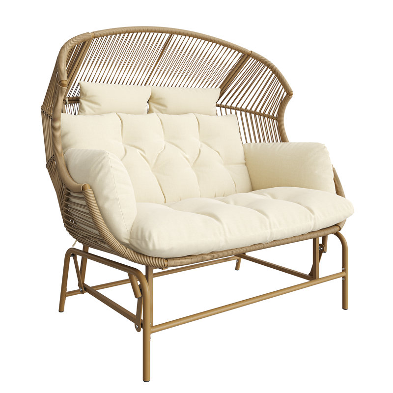 71cm Long Single Chaise with Cushions, Brown
