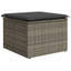  Ensemble de canapé de jardin modulaire en rotin PE gris