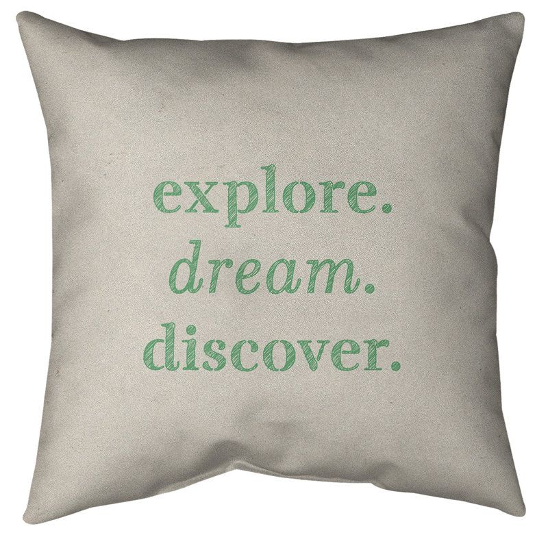Coussin de sol, 28 po x 28 po, Blanc / Vert