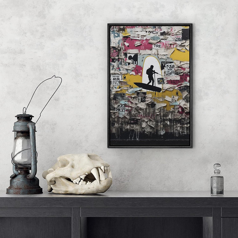 Rockstar concert, impression sur toile, H 36 po x l 24 po x P 1,5 po, Cadre flottant noir