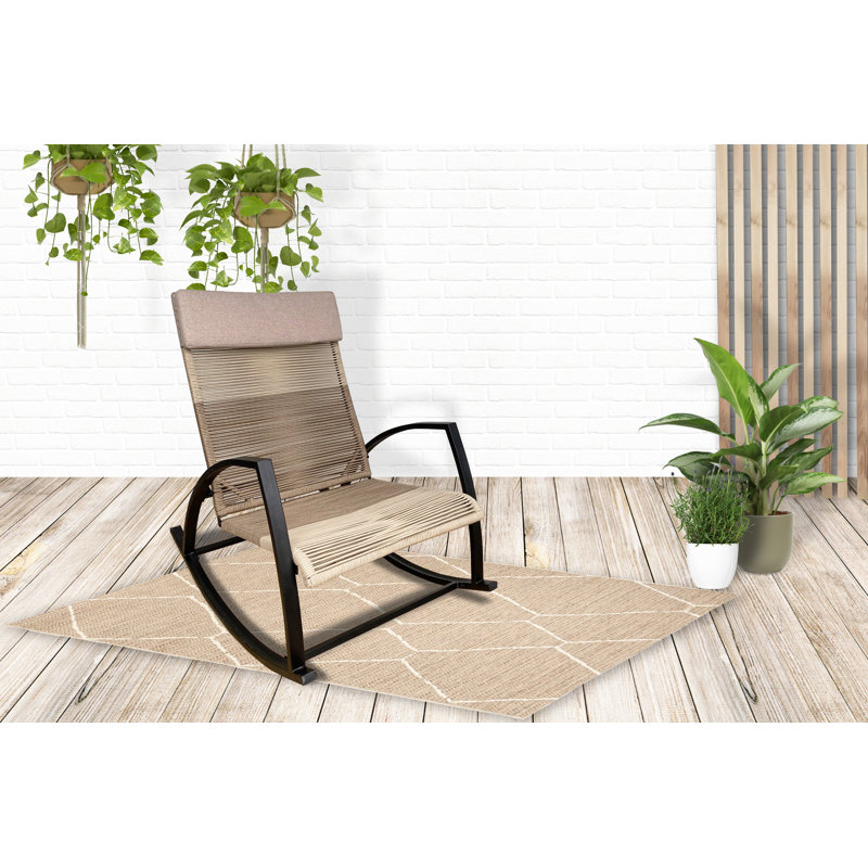 Tsonis Metal Outdoor Chair, Sand