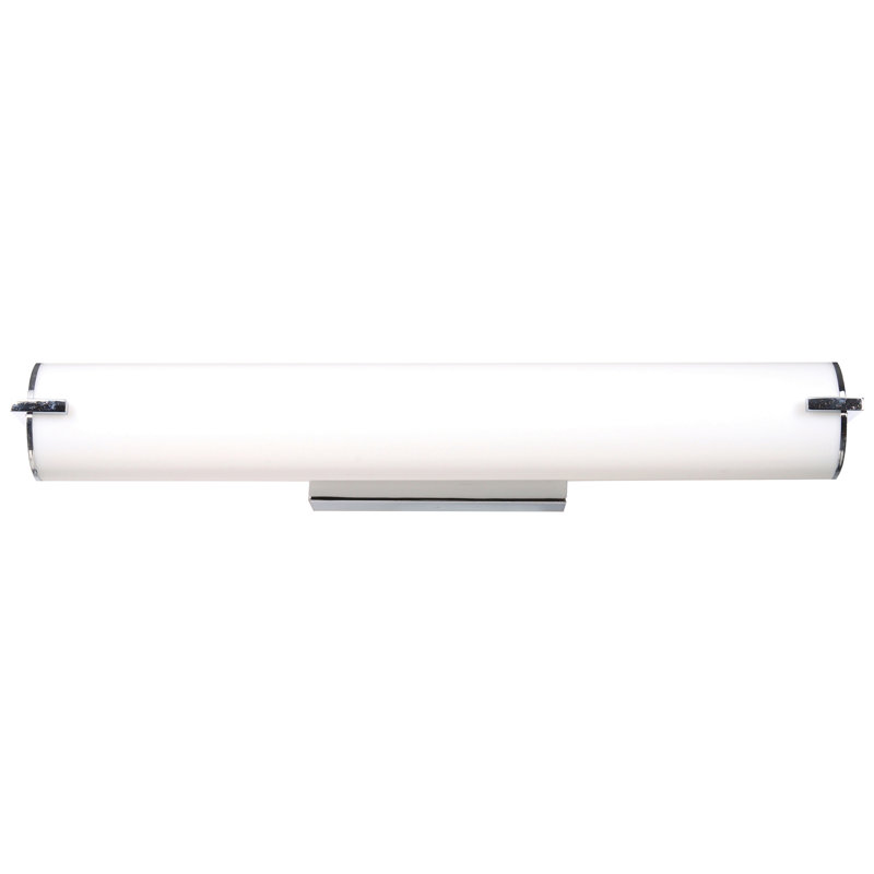 Schrager 1 - Light Dimmable LED Chrome Vanity Light, 5" H x 25" W x 5" D